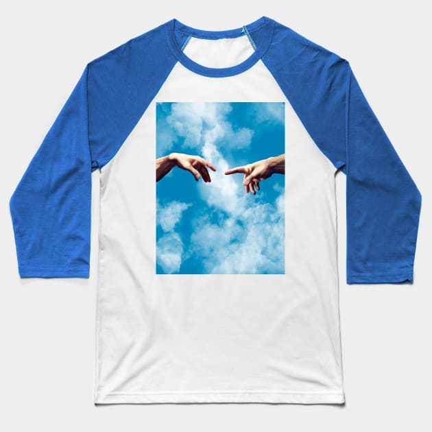 Michelangelo Creation of Adam T-Shirt Baseball T-Shirt by DAVID COVID 19 T-Shirt